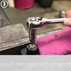 10-Piece Set Broken Head Bolt Screw Cap Extractor - Hexagon Socket Bolt Removal Tool, Chrome Vanadium Steel, for Screws, Bolts, and Studs