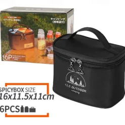 6-Piece Set Travel Spice Kit Spice Containers for Camping Portable Spice Kit Camping Salt Pepper Shakers Camping Spice Containers Seasoning Storage with Bag for Home Kitchen Camping BBQ Traveling