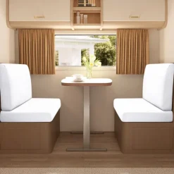 2-Piece Stretch RV Dinette Cushion Covers Milk Silk Sofa Cushion Covers - Perfect for RV Seats, Sofa Pads, and Banquette Cushions - Soft, Durable, and Easy to Install