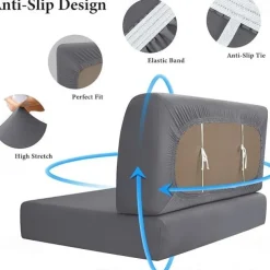 2-Piece Stretch RV Dinette Cushion Covers Milk Silk Sofa Cushion Covers - Perfect for RV Seats, Sofa Pads, and Banquette Cushions - Soft, Durable, and Easy to Install