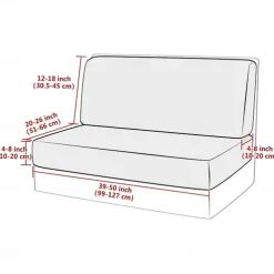 2-Piece Stretch RV Dinette Cushion Covers Milk Silk Sofa Cushion Covers - Perfect for RV Seats, Sofa Pads, and Banquette Cushions - Soft, Durable, and Easy to Install