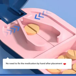 Pill Cutter, Pill Splitter Pill Cutter for Small or Large Pills, Cuts Vitamins Tablets, Portable Pretty Pill Crusher for Purse Pocket Blue