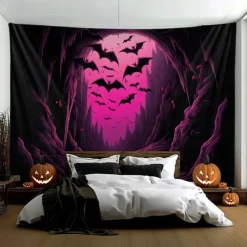 Pink Bats Hanging Tapestry Wall Art Large Tapestry Mural Decor Photograph Backdrop Blanket Curtain Home Bedroom Living Room Decoration