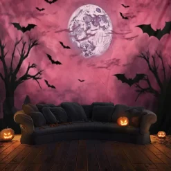 Pink Bats Hanging Tapestry Wall Art Large Tapestry Mural Decor Photograph Backdrop Blanket Curtain Home Bedroom Living Room Decoration