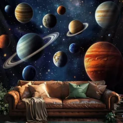 Planet Universe Hanging Tapestry Wall Art Large Tapestry Mural Decor Photograph Backdrop Blanket Curtain Home Bedroom Living Room Decoration