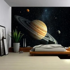 Planet Universe Hanging Tapestry Wall Art Large Tapestry Mural Decor Photograph Backdrop Blanket Curtain Home Bedroom Living Room Decoration