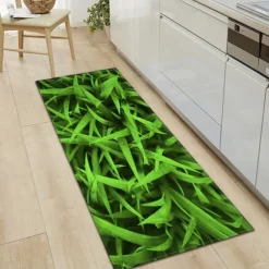 Plant Floral Area Rug Kitchen Mat Non-Slip Oil Proof Floor Mat Livingroom Rug Indoor Outdoor Mat Bedroom Decor Bathroom Mat Entrance Rug Door Mat