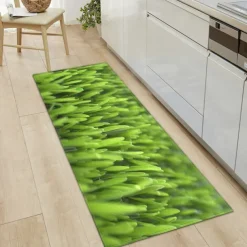 Plant Floral Area Rug Kitchen Mat Non-Slip Oil Proof Floor Mat Livingroom Rug Indoor Outdoor Mat Bedroom Decor Bathroom Mat Entrance Rug Door Mat