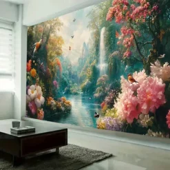 Plant Flower Water Landscape Tapestry Wall Art Large Tapestry Mural Decor Photograph Backdrop Blanket Curtain Home Bedroom Living Room Decoration