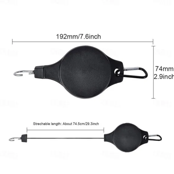 Plant Hook Pulley, Retractable Plant Hanger Flower Basket Pots and Birds Feeder Hang High up and Pull Down to Water Or Feed