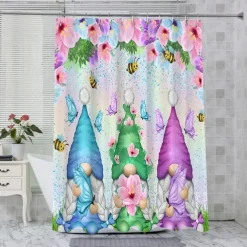 Plant Series Waterproof Shower Curtain 180cm*180cm(70