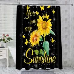 Plant Series Waterproof Shower Curtain 180cm*180cm(70