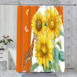 Plant Series Waterproof Shower Curtain 180cm*180cm(70