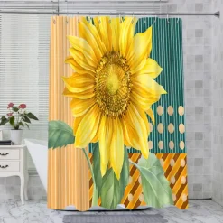 Plant Series Waterproof Shower Curtain 180cm*180cm(70