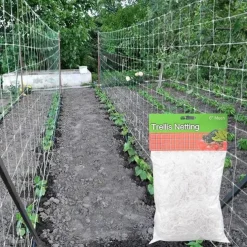 Plant Trellis Netting, Heavy-Duty Polyester Grow Net, Garden Trellis Netting with Square Mesh for Climbing Plants, Vegetables, Fruits, and Flowers