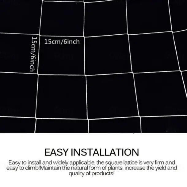 Plant Trellis Netting, Heavy-Duty Polyester Grow Net, Garden Trellis Netting with Square Mesh for Climbing Plants, Vegetables, Fruits, and Flowers