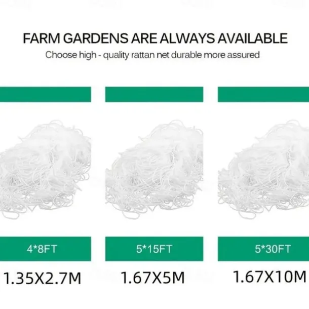 Plant Trellis Netting, Heavy-Duty Polyester Grow Net, Garden Trellis Netting with Square Mesh for Climbing Plants, Vegetables, Fruits, and Flowers
