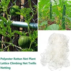 Plant Trellis Netting, Heavy-Duty Polyester Grow Net, Garden Trellis Netting with Square Mesh for Climbing Plants, Vegetables, Fruits, and Flowers