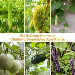 Plant Trellis Netting, Heavy-Duty Polyester Grow Net, Garden Trellis Netting with Square Mesh for Climbing Plants, Vegetables, Fruits, and Flowers