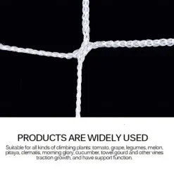 Plant Trellis Netting, Heavy-Duty Polyester Grow Net, Garden Trellis Netting with Square Mesh for Climbing Plants, Vegetables, Fruits, and Flowers