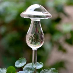 Plant Watering Spike Glass Mushroom Shape Plant Automatic Watering Bulb,for Vacation Potted Plant Watering