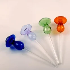 Plant Watering Spike Glass Mushroom Shape Plant Automatic Watering Bulb,for Vacation Potted Plant Watering