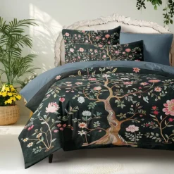 Plants Trees Fowers Floral Duvet Cover Set 2-piece Set 3-piece Set Lightweight Soft Short Plush Set Thickened Felt Square Bed