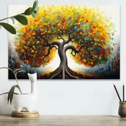 Plants Wall Art Canvas tree of Life Prints and Posters Plants Pictures Decorative Fabric Painting For Living Room Pictures No Frame