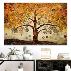 Plants Wall Art Canvas Tree of Life Prints and Posters Plants Pictures Decorative Fabric Painting For Living Room Pictures No Frame