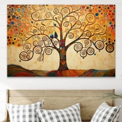 Plants Wall Art Canvas Tree of Life Prints and Posters Plants Pictures Decorative Fabric Painting For Living Room Pictures No Frame