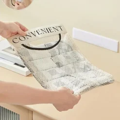 Plastic Bag Holders, Large Capacity Grocery Bags Holder, Mesh Hanging Storage Bag Plastic Bag Holder for Kitchen Plastic Bag Storage