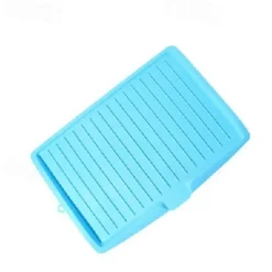 Plastic Dish Drainer Board, Large White Draining Tray with Side Drop Slope Diversion, Water Drain Board Drying Plate Dish Strainer Mat with Non-Slip Base for Bowl Cup Kitchenware