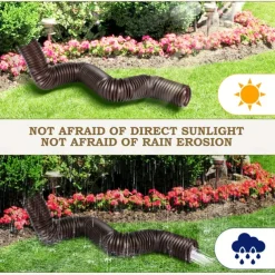 Plastic Downspout Extension - Durable and Flexible Rainwater Drainage Solution with Round Connector for Seamless Piping System Extension, 1pc/2pcs Piece for Home and Garden Use