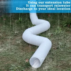 Plastic Downspout Extension - Durable and Flexible Rainwater Drainage Solution with Round Connector for Seamless Piping System Extension, 1pc/2pcs Piece for Home and Garden Use