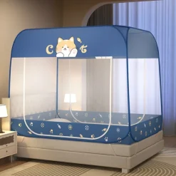 Plus Size Mosquito Net Dustproof Roof Double Door Free Installation Mosquito Net for Bed Safe Mosquito Prevention Mosquito Net for Children's Room