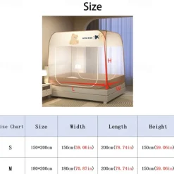 Plus Size Mosquito Net Dustproof Roof Double Door Free Installation Mosquito Net for Bed Safe Mosquito Prevention Mosquito Net for Children's Room