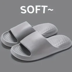 Plush Comfort Indoor Slides Slippers Featherweight Non-Slip Solid Colors for Home Bath Use