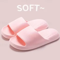 Plush Comfort Indoor Slides Slippers Featherweight Non-Slip Solid Colors for Home Bath Use