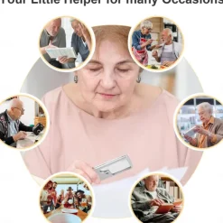 Pocket Magnifying Glass 3X & 6X LED Lighted Magnifier Slide Out Magnifying Glass Handheld Reading Magnifier Square Magnifiers Loupe for Jewelry Stamps Watches Crafts Textile