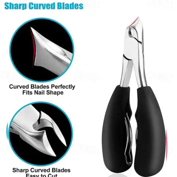 Podiatrist Toenail Clippers, Professional Thick & Ingrown Toe Nail Clippers For Men & Seniors, Pedicure Clippers Toenail Cutters, Super Sharp Curved Blade Grooming Tool