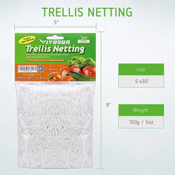 Polyester Pergola For Climbing Plants,5*15Ft Reusable DIY Net For Planting, Garden Supplies, Plant Support Structures