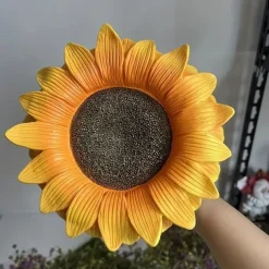 Polyresin Sunflower Bird Bath Sunflower Resin Crafts Gardening Ornaments