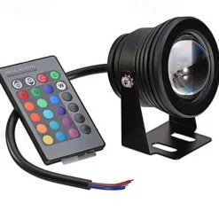 Pond Fountain Light RGB LED Underwater Pool Spotlight with Remote Control 10W Color Changing LED Dimmable 12V for Pool Lighting