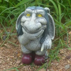 Pondering Sylvester,Ugly Thinking Dwarf Resin Statue Outdoor Courtyard Ornaments Garden Decoration Cynical Lawn Troll Sculpture