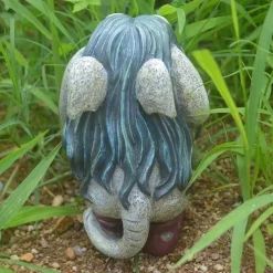 Pondering Sylvester,Ugly Thinking Dwarf Resin Statue Outdoor Courtyard Ornaments Garden Decoration Cynical Lawn Troll Sculpture