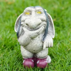 Pondering Sylvester,Ugly Thinking Dwarf Resin Statue Outdoor Courtyard Ornaments Garden Decoration Cynical Lawn Troll Sculpture