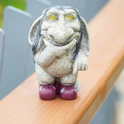 Pondering Sylvester,Ugly Thinking Dwarf Resin Statue Outdoor Courtyard Ornaments Garden Decoration Cynical Lawn Troll Sculpture