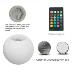 Pool Light Floating Pool Ball Light Color Changing with Remote Control 16 RGB Dimmer Night Light IP65 Waterproof Battery Powered Hot Tub Light Pool Garden Party Luminous Decoration