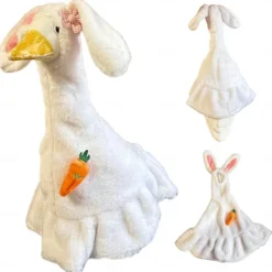 Porch Animal Outfits Easter Rabbit Ear Porch Animal Outfit Spring Holiday Scene Decoration Sculpture Costume for Housewarming Celebration