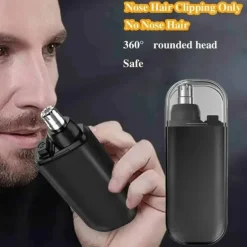 Portable & Painless Nose Hair Trimmer - Versatile, Stylish, Rechargeable, Precision Grooming for Nose, Ears, and Eyebrows - High-Torque Motor, Ergonomic Design, Compact, Travel-Friendly